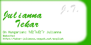 julianna tekar business card